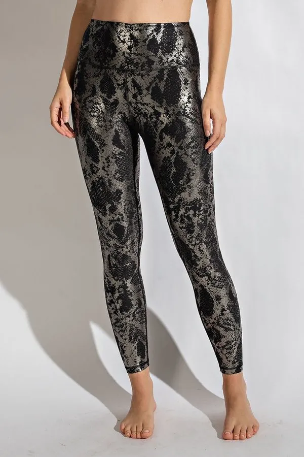 Athleisure Pants | Black & Silver