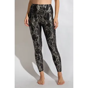 Athleisure Pants | Black & Silver