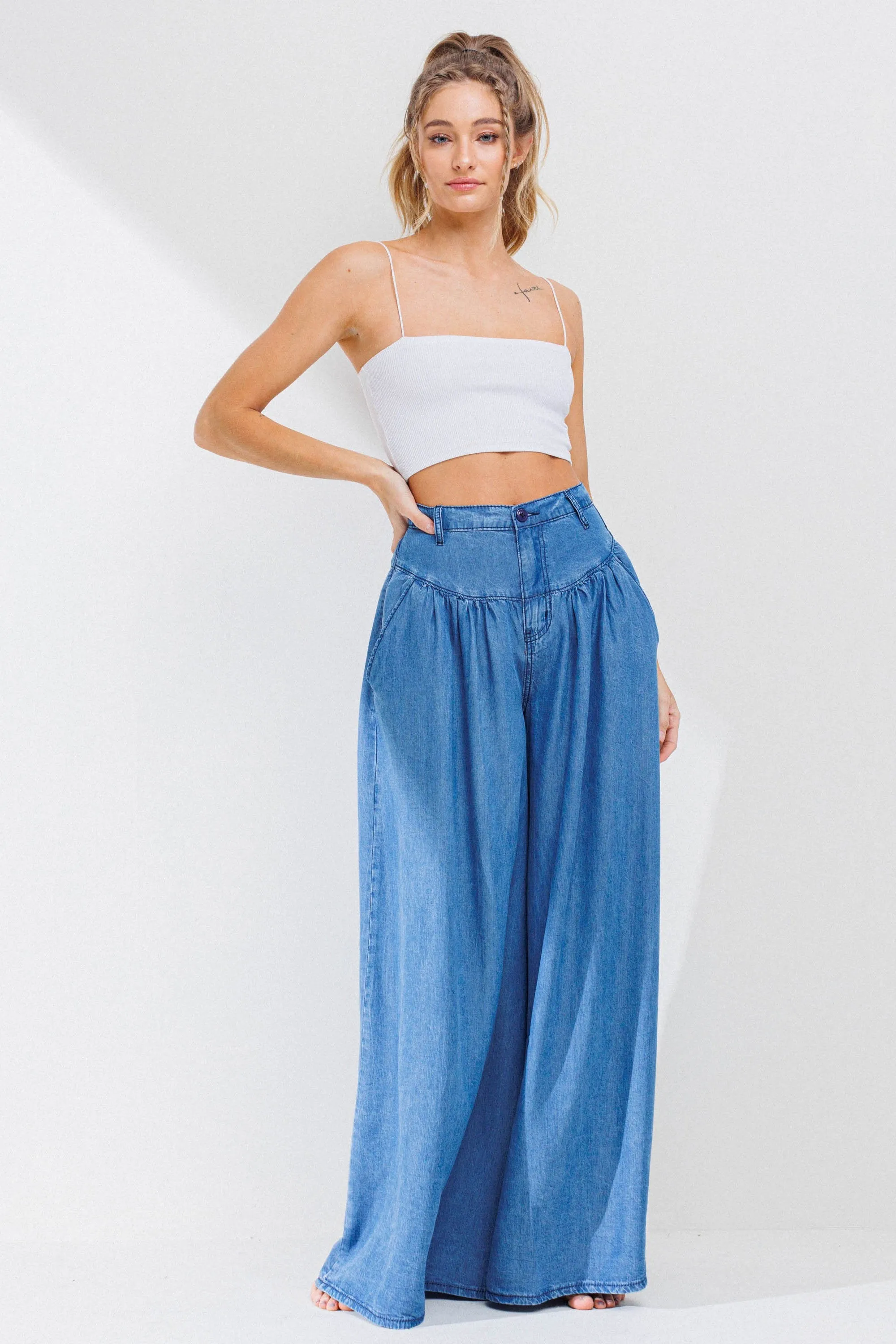 Chambray Pants