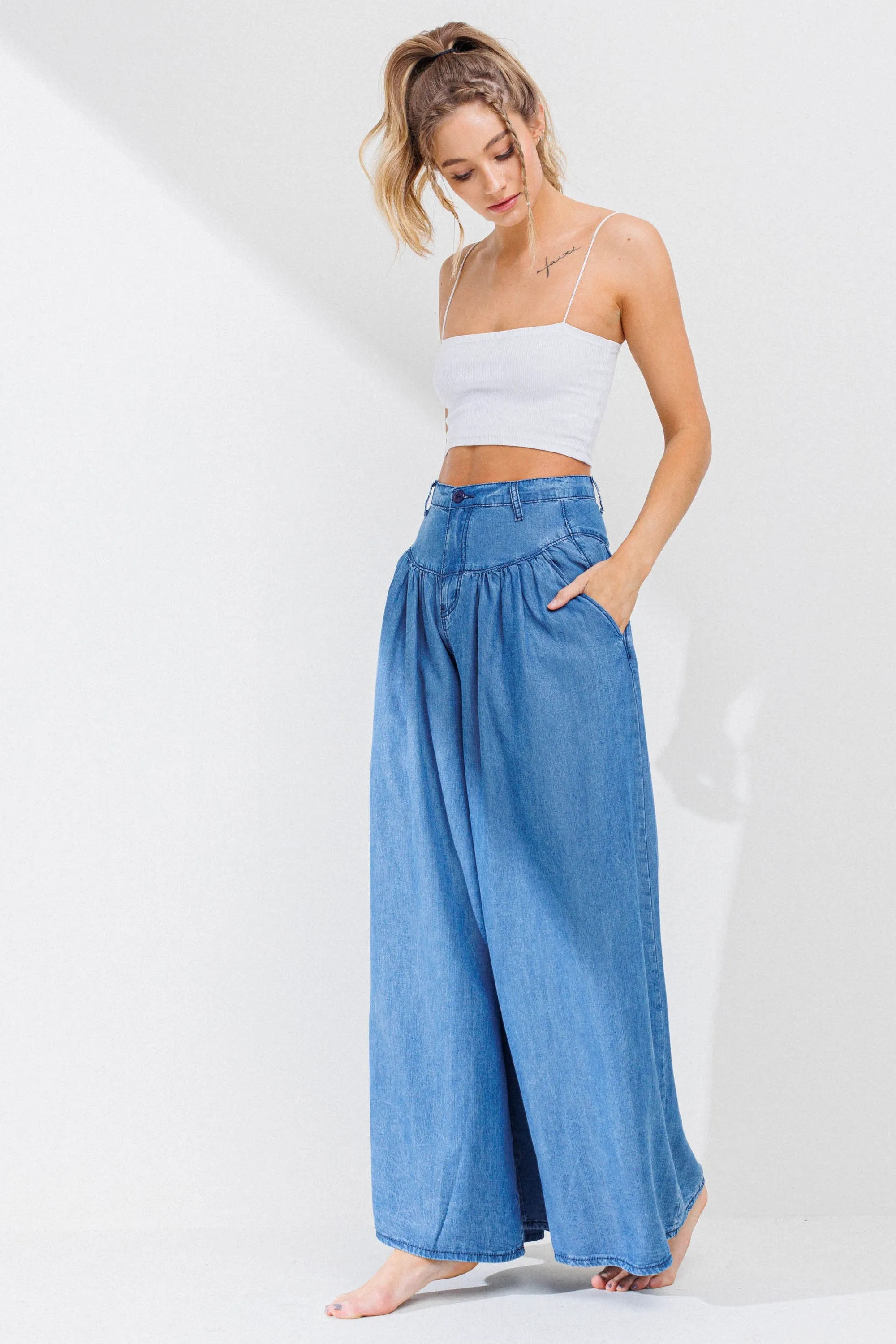 Chambray Pants