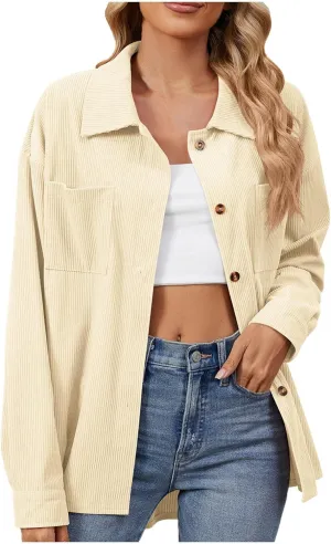 Chunky Cardigan Sweaters for Women Long Sleeve Lapel Neck Open Front Cardigans Solid Color Button Down Coat Tops