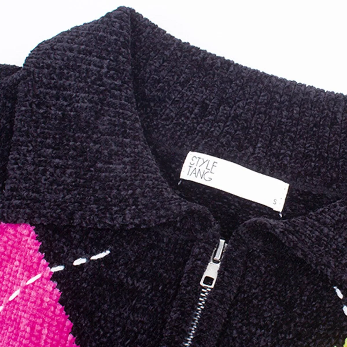 Memphis Diamond Black Cardigan