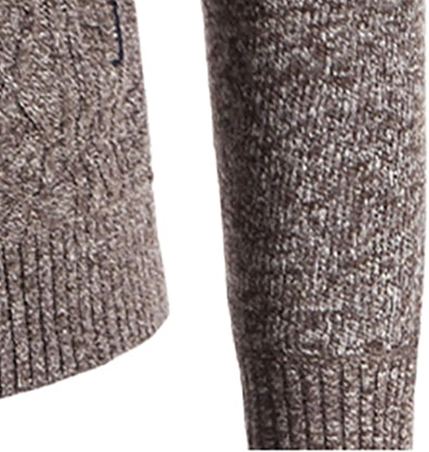 tuduoms Mens Thermal Chunky Knit Sweater Coat Full Zip Fleece Lined Cardigan Jacket Winter Long Sleeve Knitwear Sweatershirt