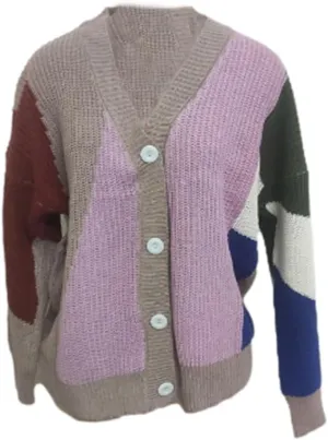 Womens 2023 Cardigan Sweaters Fall Open Front Button Long Sleeve Ribbing Knitted Coat Casual Chunky Knit Outerwear
