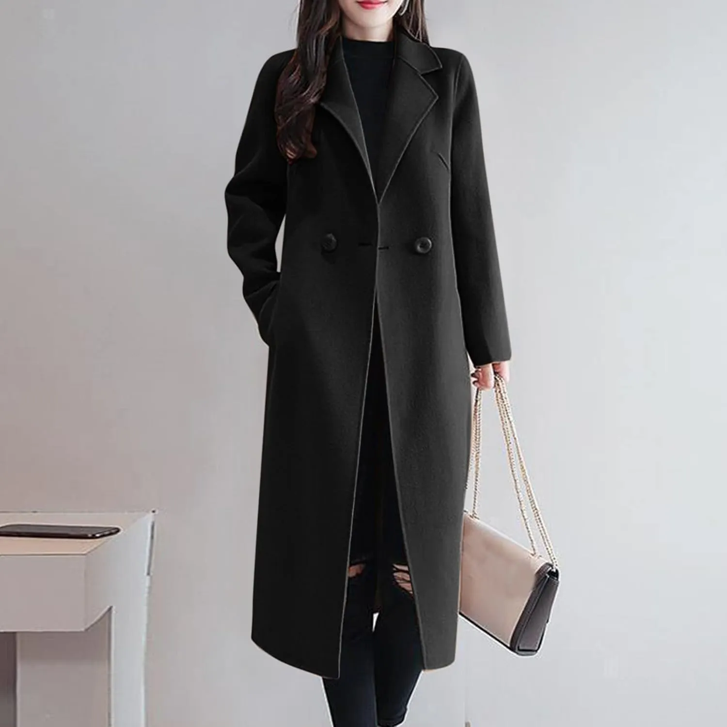 Women's Cardigans 2025 Fall Casual Dressy Long Sleeve Open Front Knit Long Cardigan Sweater Jacket Blazer Coatigan