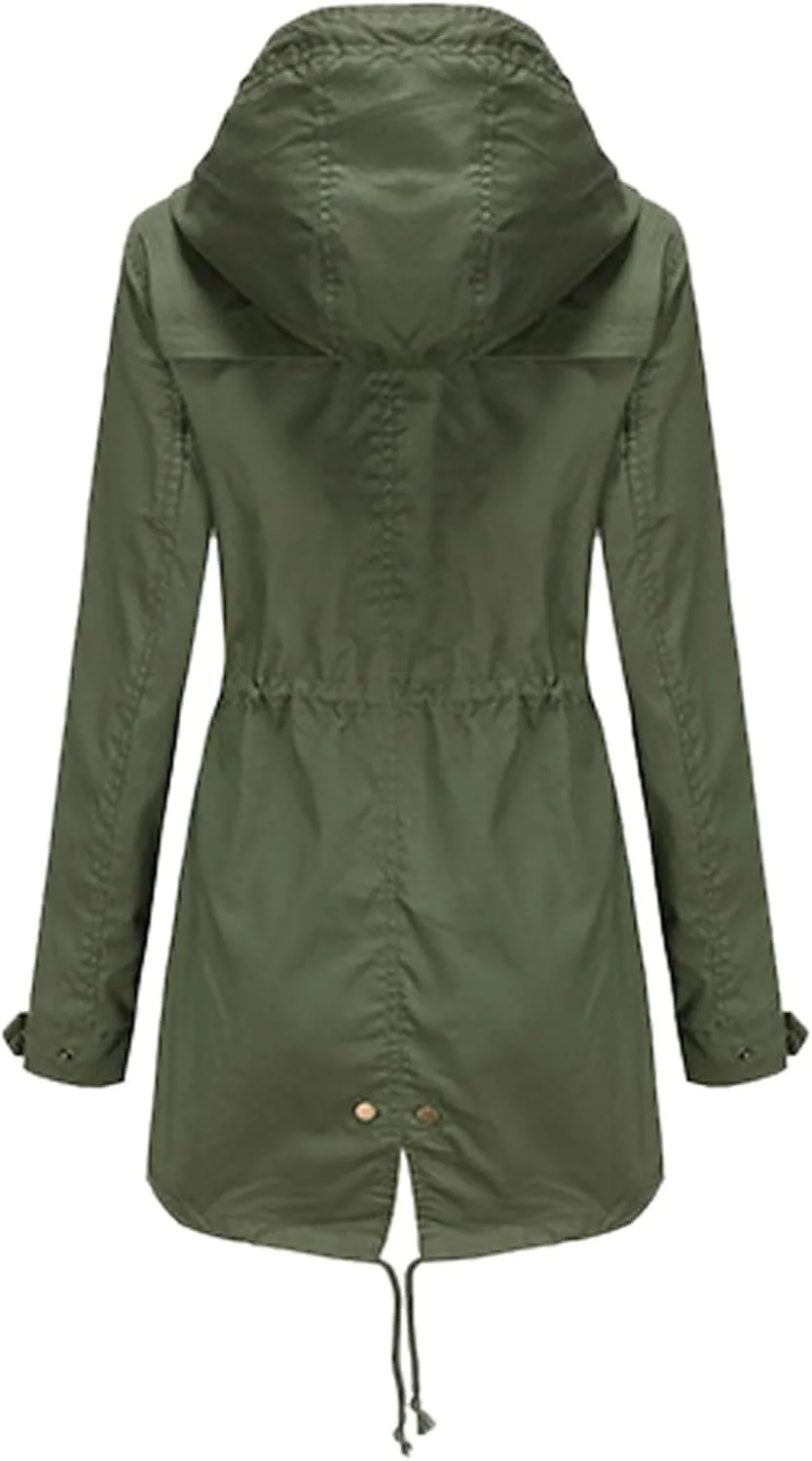 Women's Oversized Notched Collar Wool Blend Single Breast Midi Long Trench Coat