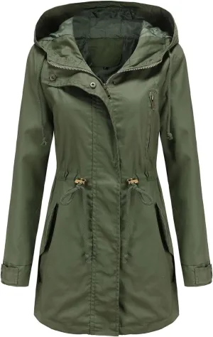Women's Oversized Notched Collar Wool Blend Single Breast Midi Long Trench Coat