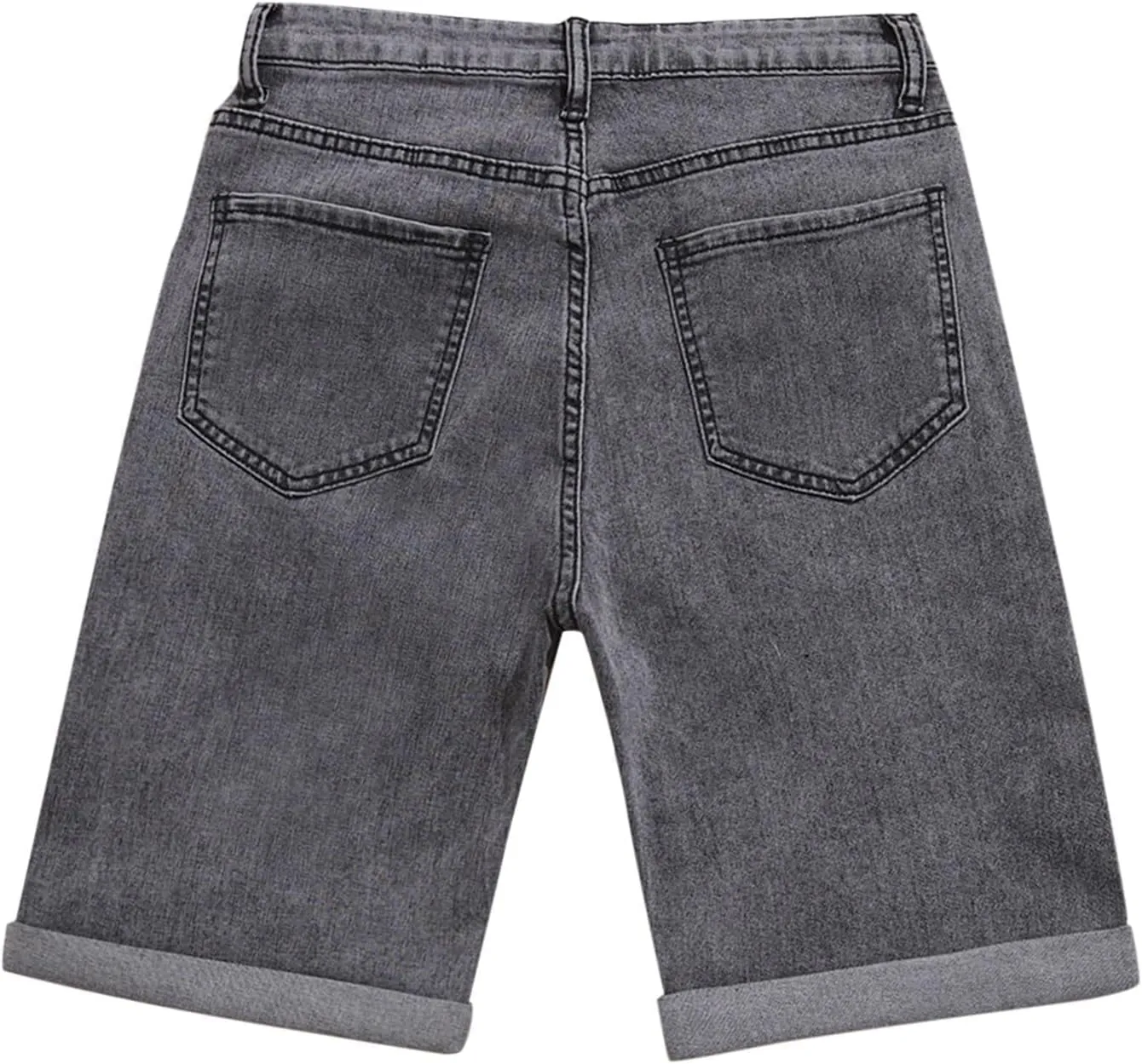 Womens Ripped Bermuda Shorts High Waisted Jean Shorts Distressed Rolled Hem Stretchy Short Jeans Bermuda Golf Biker Shorts