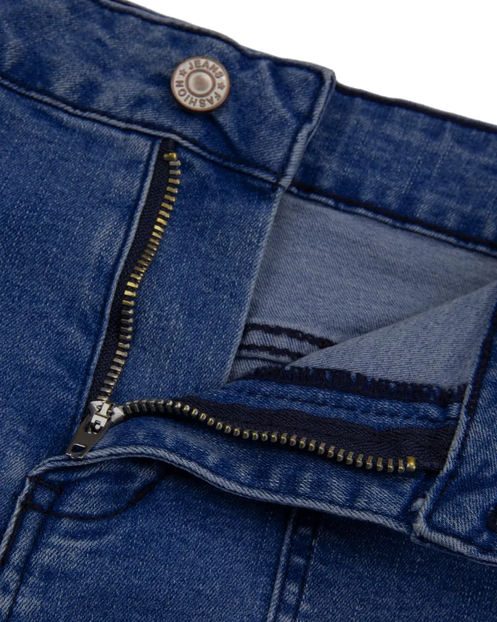 Women's Summer Mid Waisted Casual Jean Shorts Trendy Flat Pockets Cutoff Stretchy Denim Shorts